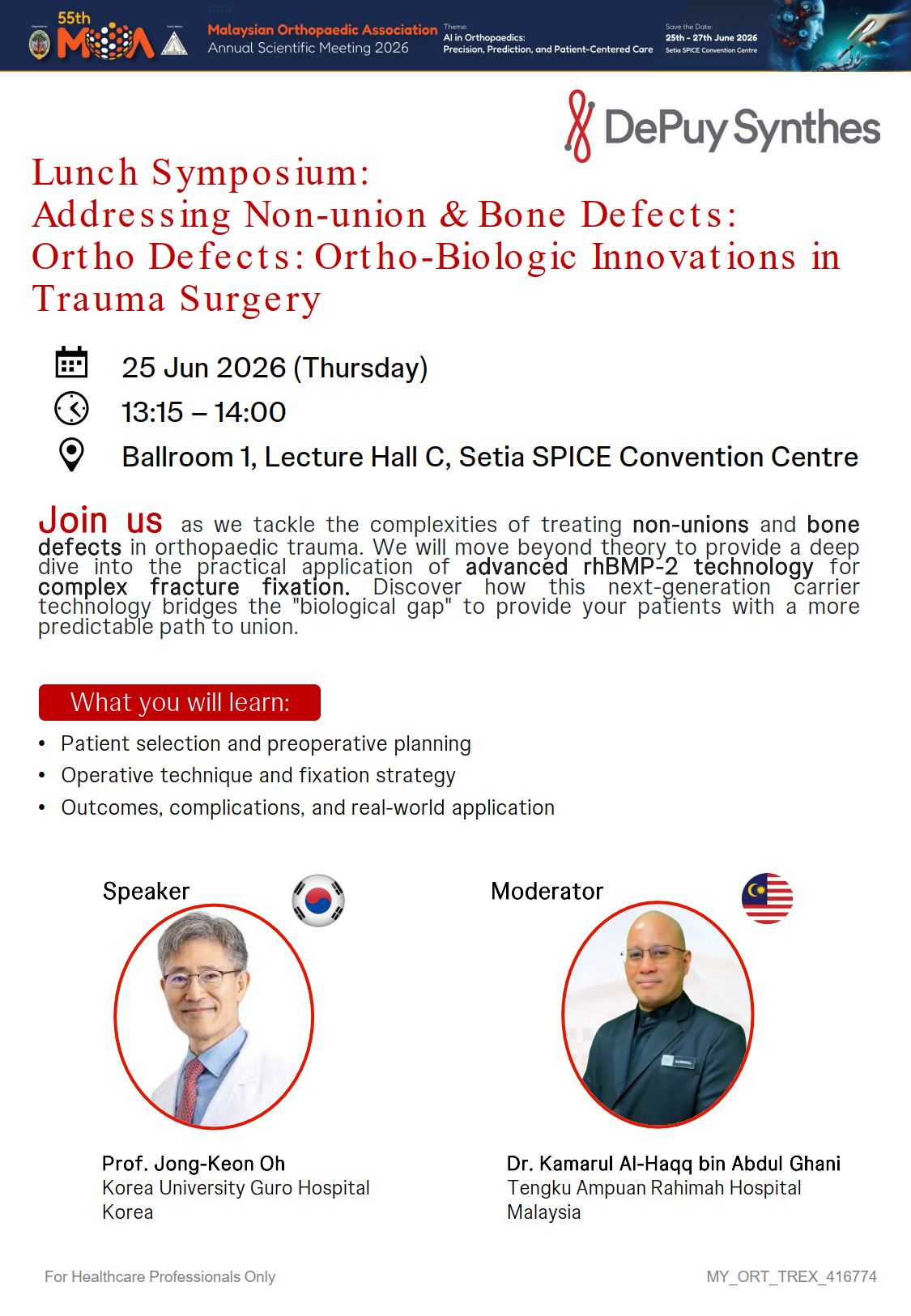Addressing Non-union & Bone Defects: Ortho Defects: Ortho-Biologic Innovations in Trauma Surgery